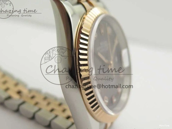 MiroTime 0501 Timeless DateJust 36mm 904 SS RG Wrapped 116231 GMF Gray Diam Dial on SS RG Wrapped Jubilee Bracelet A 3272